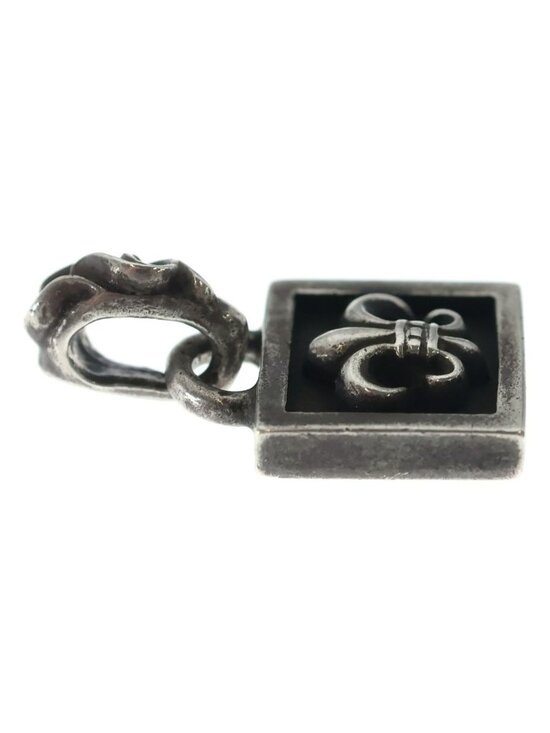 Authentic 925 Sterling Silver Chrome Hearts BS Fleur Pendant  Chrome Hearts Framed BS Fluer BS Charm Pendant Top Silver